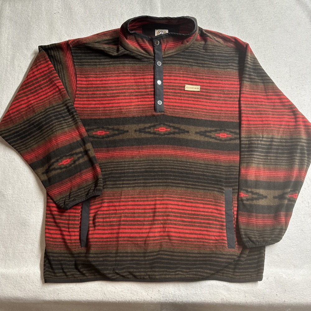 Men's Cinch Fleece Serape Sweatshirt, Style-MWK1514012 2 XL Southwest Style